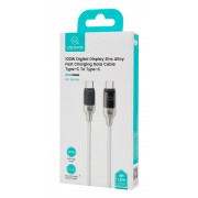 USAMS καλώδιο USB-C SJ742, 100W, 480Mbps, 1.2m, λευκό