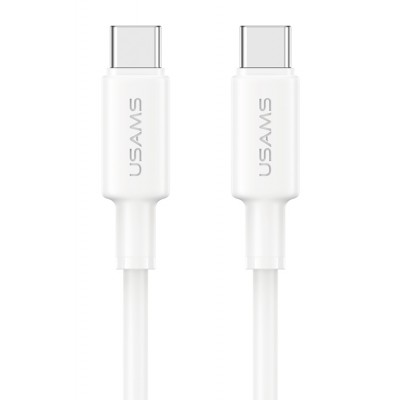 USAMS καλώδιο USB-C SJ763, 60W, 480Mbps, 1m, λευκό