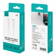 USAMS καλώδιο USB-C SJ763, 60W, 480Mbps, 1m, λευκό