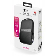 SILICON POWER εξωτερικός HDD Armor A60, 2TB, USB 3.2, μαύρος