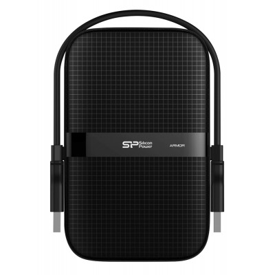 SILICON POWER εξωτερικός HDD Armor A60, 2TB, USB 3.2, μαύρος