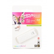 SILICON POWER USB Flash Ultima U03, 64GB, USB 2.0, λευκό