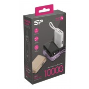 SILICON POWER power bank CP10 με καλώδιο USB-C, 2x θύρες εξόδου, 10000mAh, 20W, μαύρο