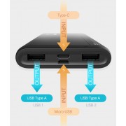 SILICON POWER power bank GP15, 10000mAh, 2x USB output, 2.1A, μαύρο