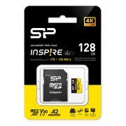 SILICON POWER κάρτα μνήμης microSDXC Inspire, 128GB, UHS-I U3 A1 V30
