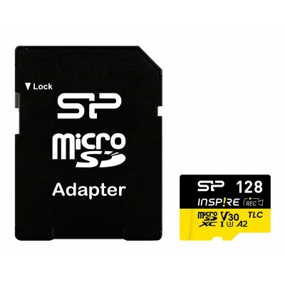 SILICON POWER κάρτα μνήμης microSDXC Inspire, 128GB, UHS-I U3 A1 V30