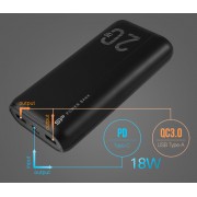 SILICON POWER power bank QS15, 20000mAh, 2x USB & USB Type-C, 3A, μαύρο