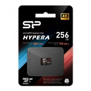 SILICON POWER κάρτα μνήμης microSDXC Express Hypera, 256GB, PCIe Gen 3x1, C10 UHS-I U3 A1 V30