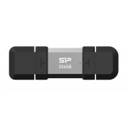 SILICON POWER USB Flash Drive C51, USB/USB-C, 256GB, 200MBps, ασημί