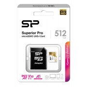 SILICON POWER κάρτα μνήμης microSDXC Superior Pro, 512GB, Class 10 UHS-I U3 A1 V30