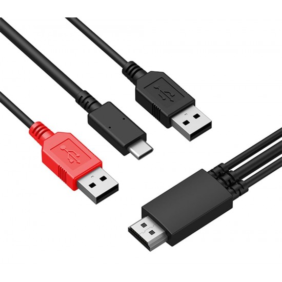 XP-PEN HDMI σε USB-C & 2x USB SPE40 για ταμπλέτα σχεδίασης, 1.5m, μαύρο XP-PEN HDMI σε USB-C & 2x USB SPE40 για ταμπλέτα σχεδίασης, 1.5m, μαύρο