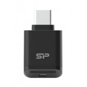 SILICON POWER card reader C200 για micro SD, USB-C, USB 3.2, 180/165MBps, μαύρο