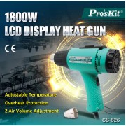 PROSKIT πιστόλι θερμού αέρα SS-626B με οθόνη, 1800W, 50~600 °C