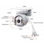 SECTEC smart κάμερα ST-515C-3MTY, 3MP, WiFi, SD, PTZ, IP65