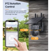 SECTEC smart ηλιακή κάμερα κυνηγού ST-517C, 3MP, 4G, PIR, PTZ, SD, IP65