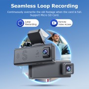 SECTEC smart κάμερα αυτοκινήτου ST-CC09-GPS-EU, μπροστινή/καμπίνας, 1080p, 4G, GPS