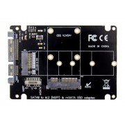POWERTECH κάρτα μετατροπής 2.5" SATA σε M.2 B & mSATA SSD ST525, 6Gbps