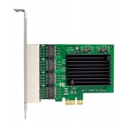 POWERTECH κάρτα επέκτασης PCIe σε 4x RJ45 GbE ST708, RTL8111F & ASM1184