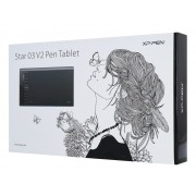 XP-PEN ταμπλέτα σχεδίασης με γραφίδα Star 03 V2, 228.8x152.6mm, μαύρο