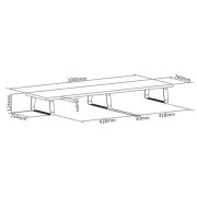 BRATECK επιτραπέζια βάση για 2x οθόνες/laptop STB-112, 13-32", έως 20kg, μαύρη