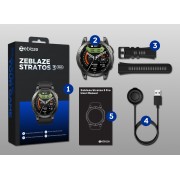 ZEBLAZE smartwatch Stratos 3 Pro, heart rate, 1.43" AMOLED, GPS, μαύρο