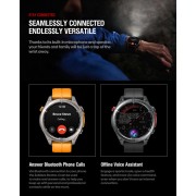 ZEBLAZE smartwatch Stratos 4 με φακό, heart rate, 1.43" AMOLED, GPS, 5 ΑΤΜ, MIL-STD-810H, μαύρο