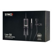 SYNCO μικρόφωνο Lav-S8 με clip-on, omnidirectional, 3.5mm, 8m, μαύρο