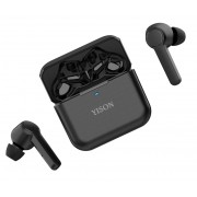 YISON earphones με θήκη φόρτισης T5, True Wireless, Φ6mm, μαύρα