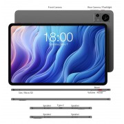 TECLAST tablet T60, 12" HD, 8/256GB, Android 13, 4G, 8000mAh, γκρι