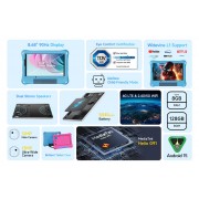 ULEFONE tablet Tab A9 Pro Kids, 8.68", 4/128GB, 4G, Android 15, 5040mAh, ροζ