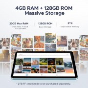 DOOGEE tablet Tab A9 Pro με πληκτρολόγιο/ποντίκι/στυλό αφής/θήκη, 10.1", 4/128GB, Android 15, 6580mAh, μπλε