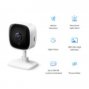 TP-LINK smart κάμερα Tapo C110, 2K, motion detection, Wi-Fi, Ver. 2.0