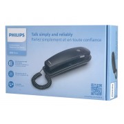 PHILIPS ενσύρματο τηλέφωνο TD2801B/00, επιτραπέζιο ή επιτοίχιο, μαύρο