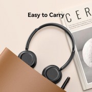 USAMS headphones SR01, ασύρματα, ANC, Φ40mm, 350mAh, μαύρα