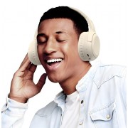 USAMS headphones YG23, ασύρματα & ενσύρματα, Φ40mm, 300mAh, μπεζ