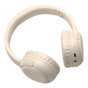 USAMS headphones YG23, ασύρματα & ενσύρματα, Φ40mm, 300mAh, μπεζ