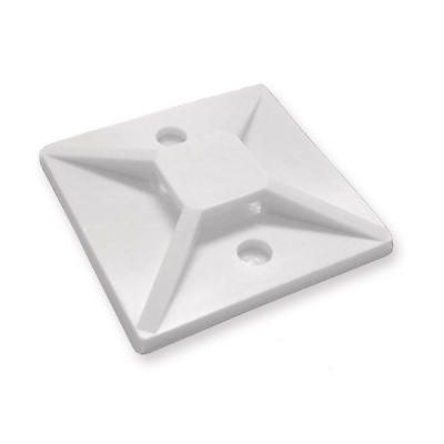 POWERTECH αυτοκόλλητη βάση δεματικών TIES-004, 30x30mm, 50τμχ, λευκό