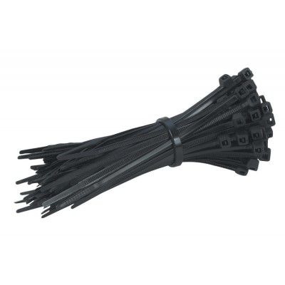 POWERTECH δεματικά καλωδίων TIES-005, 150x3mm, μαύρα, 100τμχ