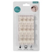 POWERTECH οργανωτής καλωδίων TIES-031, 3.3x1.3x1.2cm, διαφανές, 12τμχ