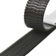 POWERTECH αυτοκόλλητη ταινία τύπου dual lock χριτς χρατς TIES-078, 25mm, 2.5m, μαύρη