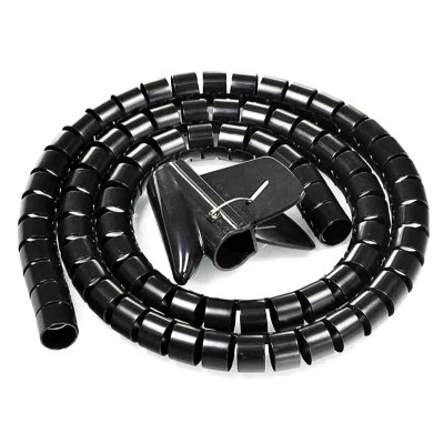 POWERTECH δεματικό καλωδίων TIES-083, πλαστικό, Φ20mm, 2m, μαύρο