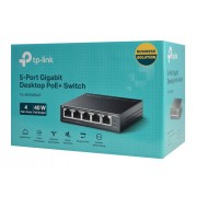 TP-LINK desktop switch TL-SG1005LP, 5-Port Gigabit, 4x PoE+, Ver. 2.0