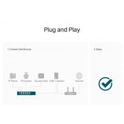 TP-LINK desktop switch TL-SG1005P-PD, 5x Gigabit θύρες, PoE+, UN/1.0