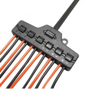 Splitter block TOOL-0095 για LED καλωδιοταινίες, 6-port, μαύρο