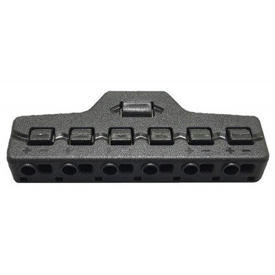 Splitter block TOOL-0095 για LED καλωδιοταινίες, 6-port, μαύρο