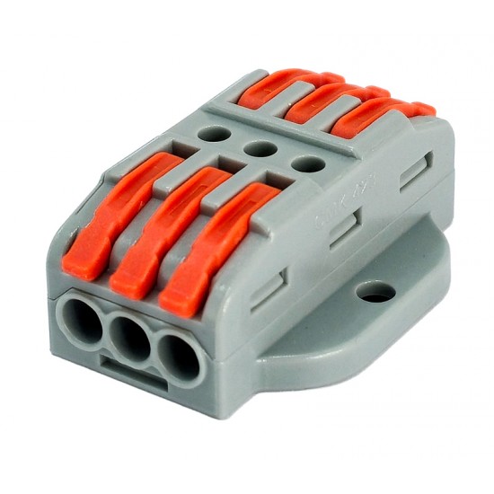 POWERTECH κλέμα σύνδεσης καλωδίων TOOL-0106, 3pin προς 3pin, 10τμχ POWERTECH κλέμα σύνδεσης καλωδίων TOOL-0106, 3pin προς 3pin, 10τμχ