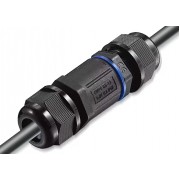 POWERTECH αδιάβροχος σύνδεσμος καλωδίων τροφοδοσίας TOOL-0112, 3pin, IP68, μαύρος