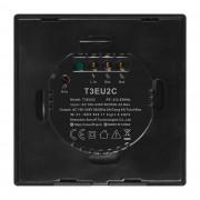 SONOFF smart διακόπτης ΤΧ-T3EU2C, αφής, Wi-Fi, διπλός, μαύρος