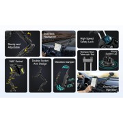 ULEFONE βάση tablet αυτοκινήτου UAN02 για ταμπλό, μαύρη