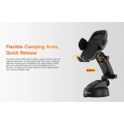 ULEFONE βάση smartphone αυτοκινήτου UAN15 για ταμπλό, 58-100mm x 120mm, μαύρη